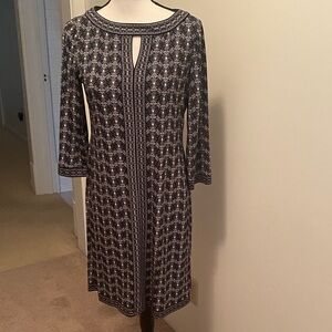 Chic Black and White Geometric Dress